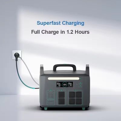 محطة الطاقة المحمولة ATZ 3600W EU إخراجات متعددة AC و DC 230VAC تصميم عجلات مزدوجة