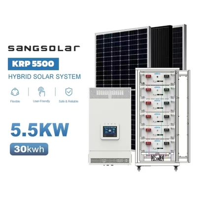 نظام الطاقة الشمسية 5.5kw 10kw 48v 220v 230v 15kwh 30kwh بطارية الليثيوم من الشبكة نظام الطاقة الشمسية بدون بطارية